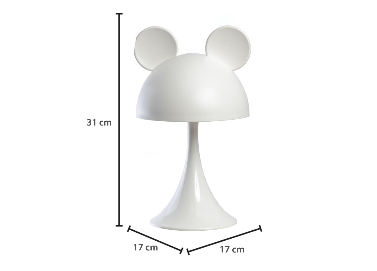 Lampada Led Per Bambini Da Tavolo Comodino Ricaricabile Modello Simply Mouse - Lampada - Bianco