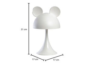 Lampada Led Per Bambini Da Tavolo Comodino Ricaricabile Modello Simply Mouse - Lampada - Bianco