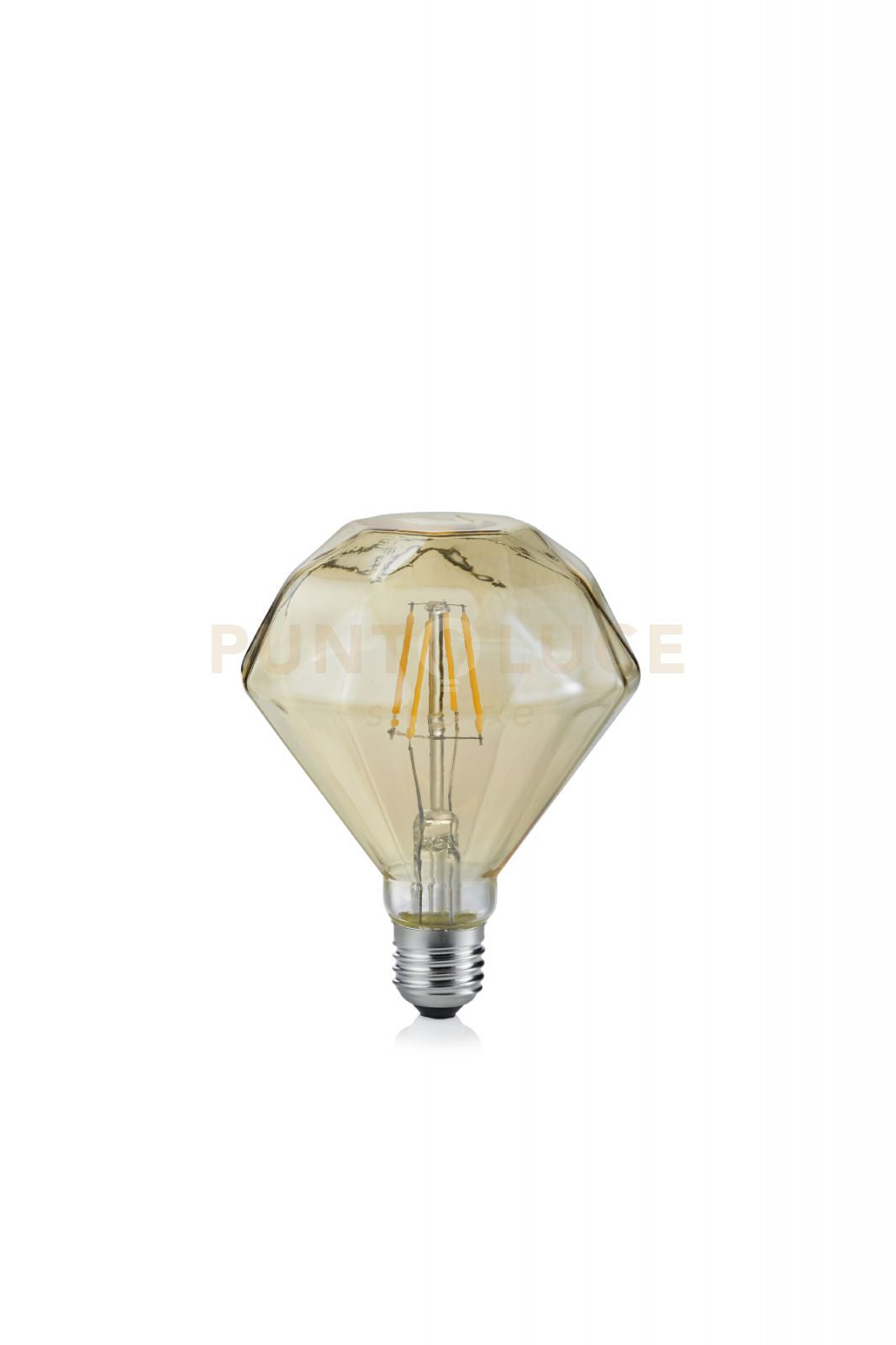 LAMPADINA LED E27 4W · 360lm, 2700K CON FILAMENTO DIAMANTE ANTICATA D.11,5 H.13,8