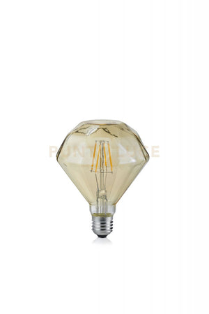 LAMPADINA LED E27 4W · 360lm, 2700K CON FILAMENTO DIAMANTE ANTICATA D.11,5 H.13,8