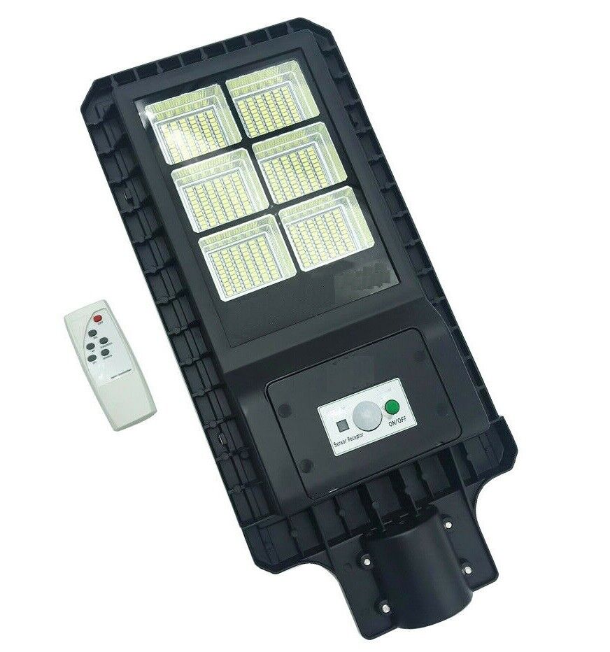 LAMPIONE STRADALE LED 120 W PANNELLO SOLARE FOTOVOLTAICO LED CON TELECOMANDO