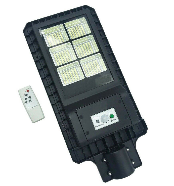 LAMPIONE STRADALE LED 120 W PANNELLO SOLARE FOTOVOLTAICO LED CON TELECOMANDO