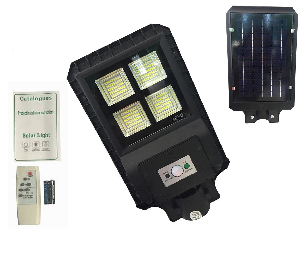 LAMPIONE STRADALE LED 30 W PANNELLO SOLARE FOTOVOLTAICO 180 LED CON TELECOMANDO