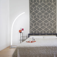 Piantana Moderna Lazer Metacrilico Bianco Opalino 1 Luce Led 19W 3000K 2000Lm