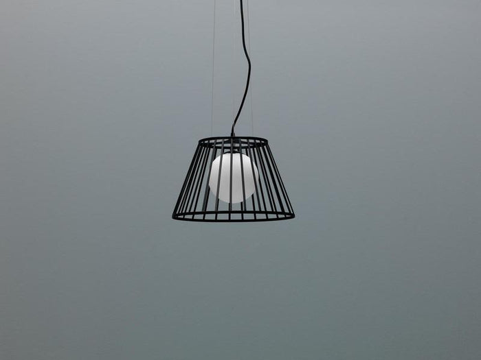 Gabbia - Pendente in metallo nero