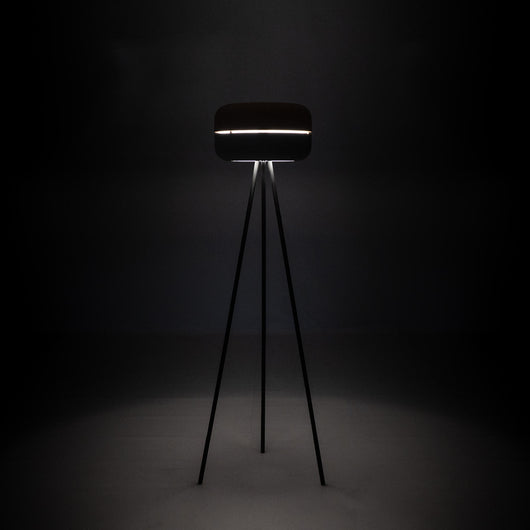 Idra - Lampada da terra in metallo nero