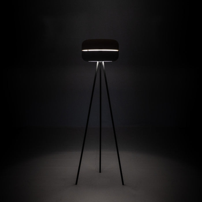 Idra - Lampada da terra in metallo nero