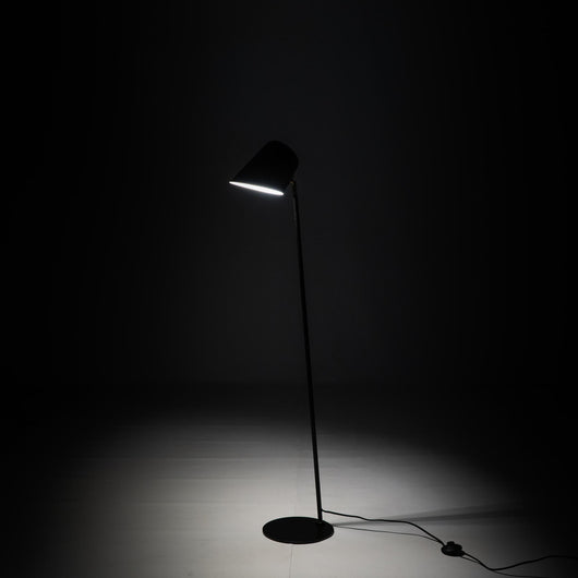 Electra - Lampada da terra in metallo nero