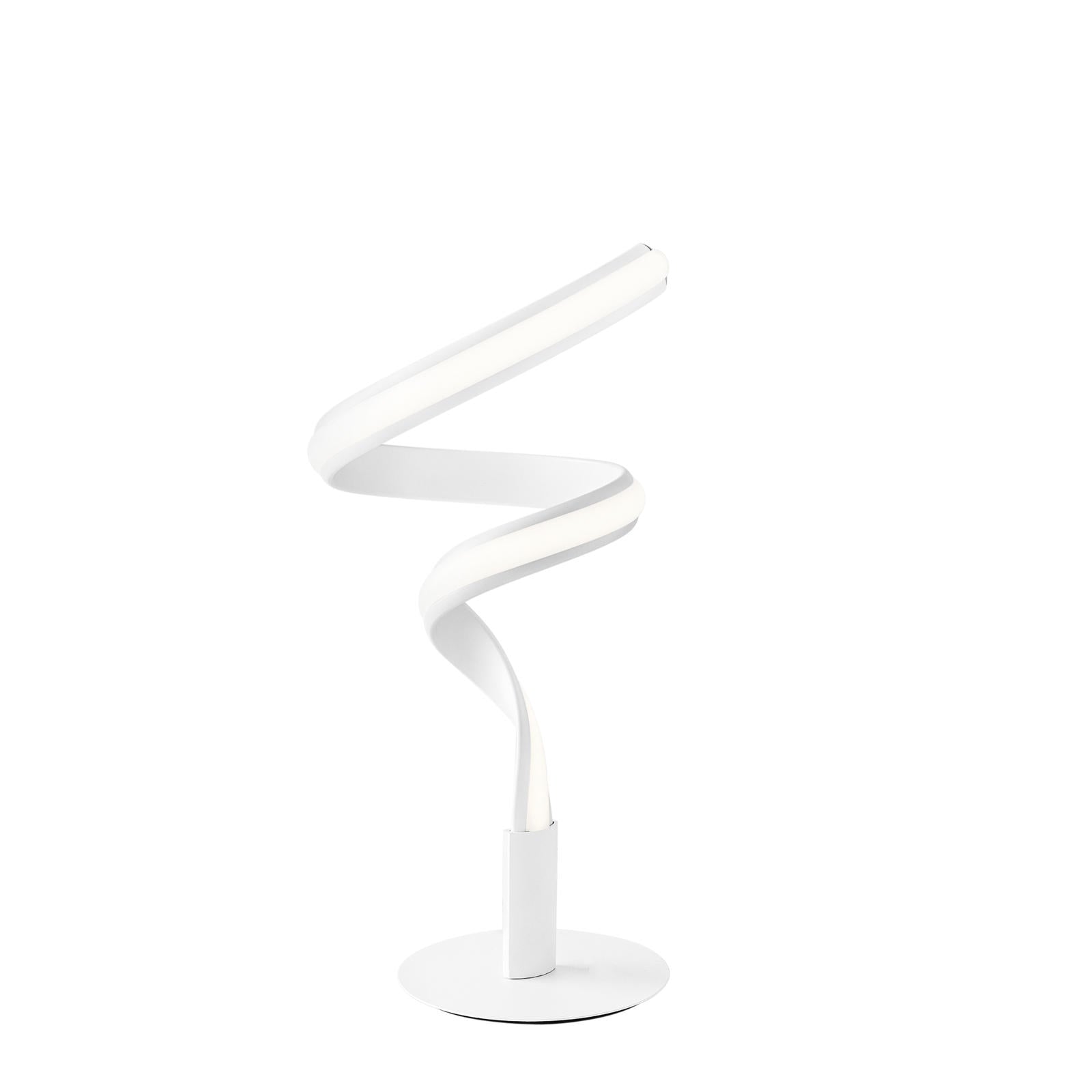 Lampada da Tavolo Led 24x18x49 cm in Alluminio Bellatrix Bianco Goffrato