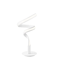 Lampada da Tavolo Led 24x18x49 cm in Alluminio Bellatrix Bianco Goffrato