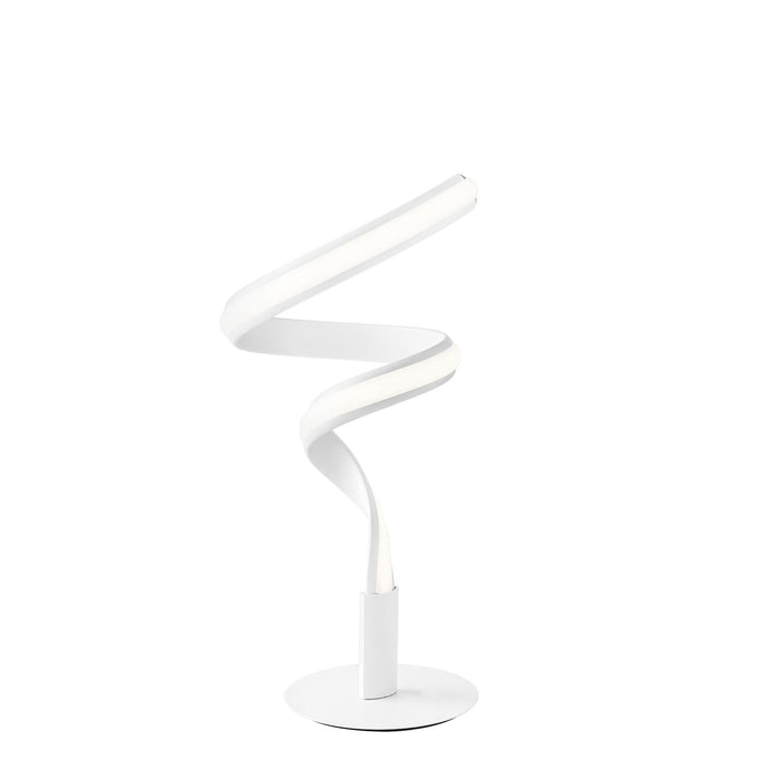 Lampada da Tavolo Led 24x18x49 cm in Alluminio Bellatrix Bianco Goffrato