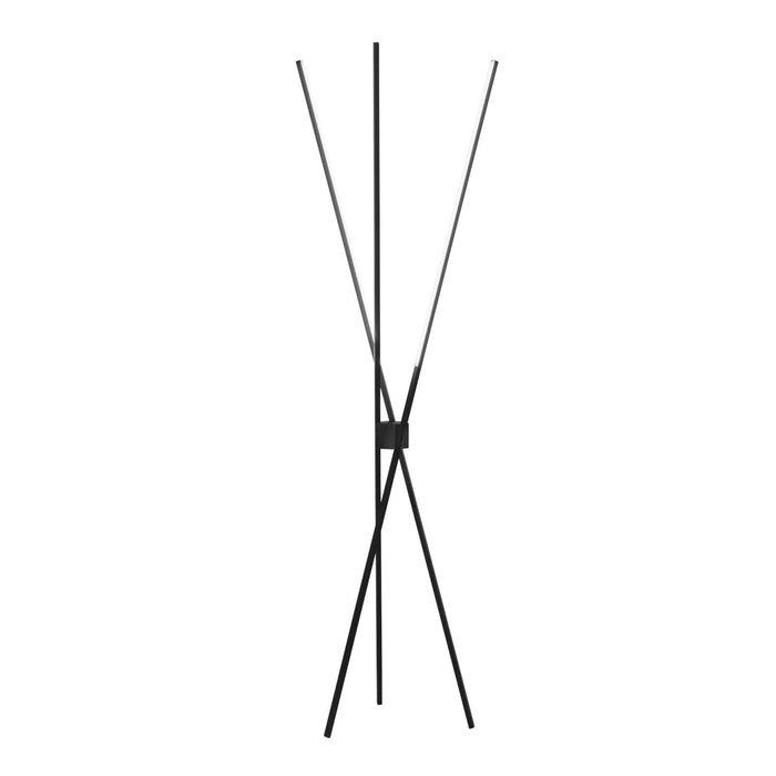 Lampada da Terra Led 49,5x49,5x160 cm in Alluminio Galaxy Nero Goffrato