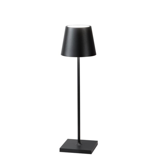 Lampada da Tavolo 11x11x36 cm in Metallo Tumbler Nero