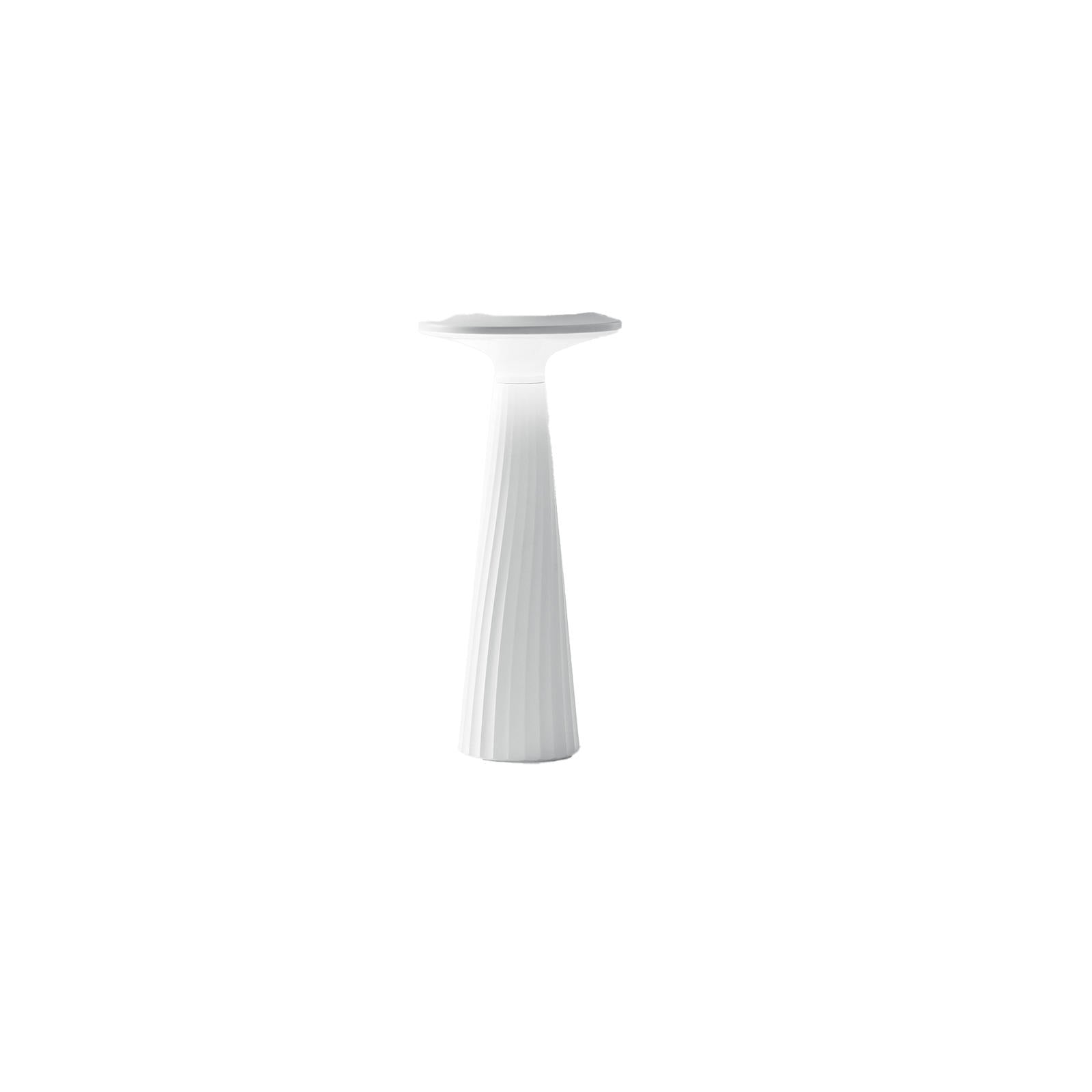 Lampada da Tavolo 13x13x28,5 cm in Policarbonato Vertigo Bianco