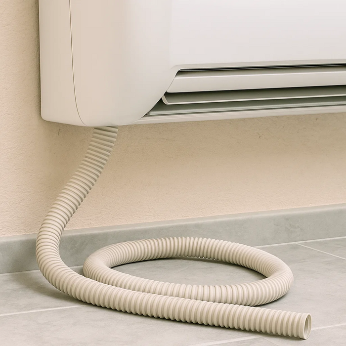 Tubo guaina spiralata grigia flessibile in pvc 10 metri per cavi elettrici *** diametro 32 millimetri, confezione 1