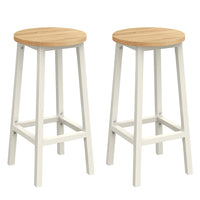 Set di 2 sgabelli alti da bar sedie da cucina struttura in acciaio altezza 65 cm facile da montare stile industriale beige 12_0007761
