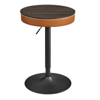 Tavolo da bar regolabile in altezza tavolino con contenitore PU con cuciture bar cucina soggiorno nero 12_0005364