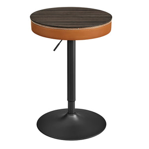 Tavolo da bar regolabile in altezza tavolino con contenitore PU con cuciture bar cucina soggiorno nero 12_0005364