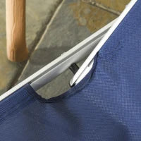 Sdraio da Giardino Pieghevole Poggiatesta e Schienale Regolabile Blu