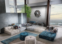 Pouf rotondo in cotone non sfoderabile  cm. Ø.50 x H.30