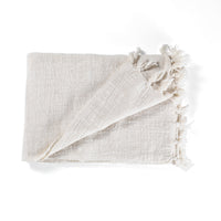 Coperta in cotone 100% bianca cm. 180 x 125