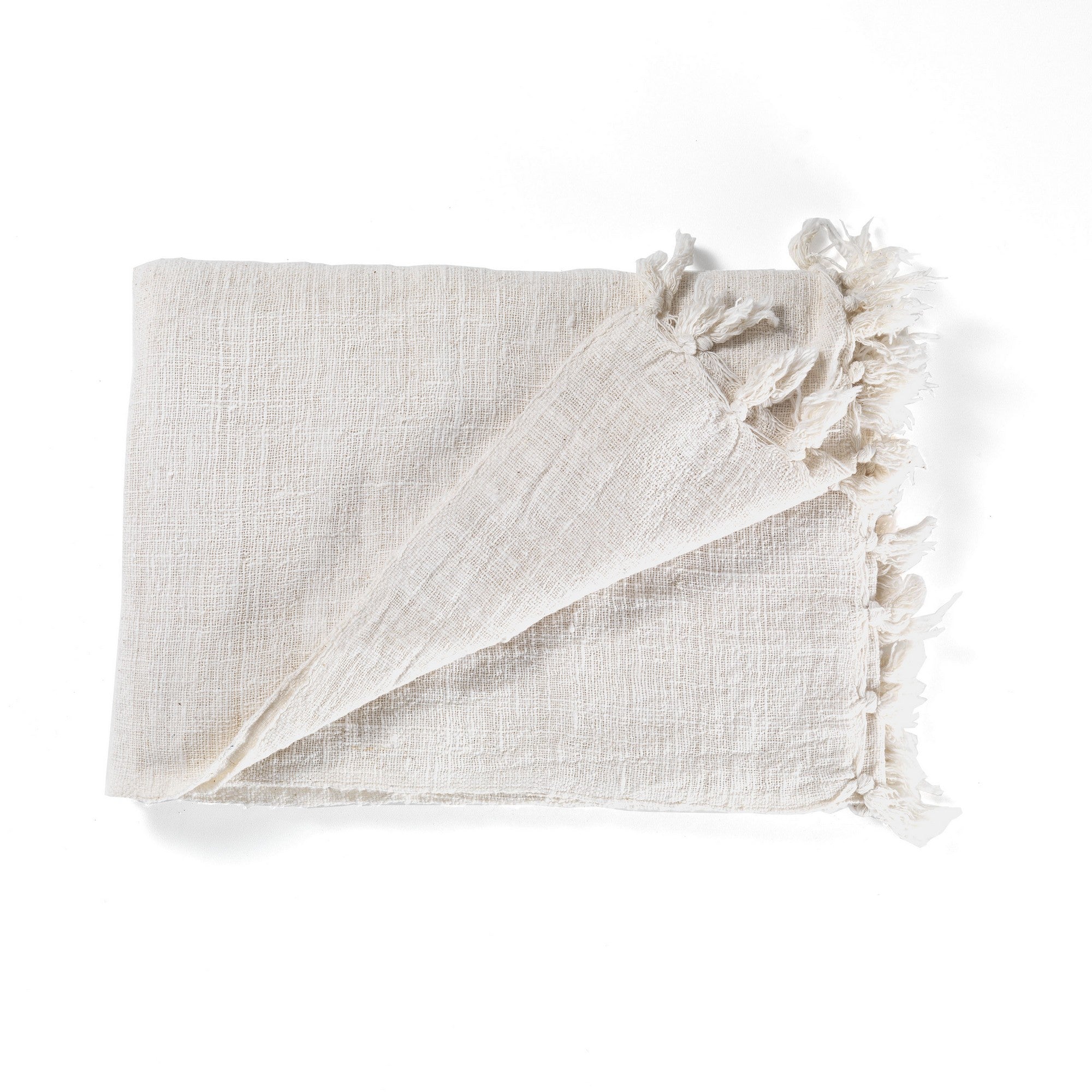 Coperta in cotone 100% bianca cm. 180 x 125