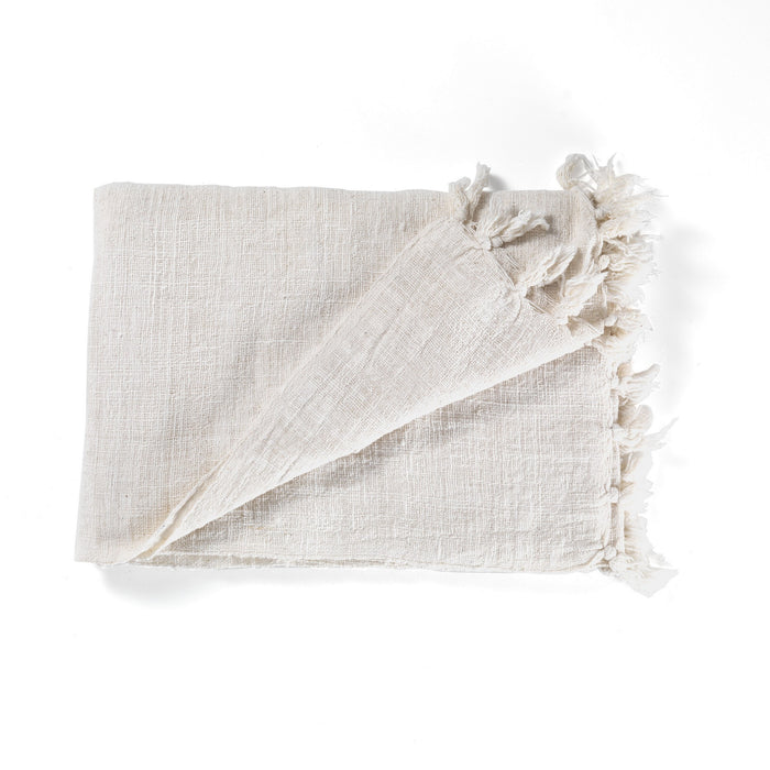 Coperta in cotone 100% bianca cm. 180 x 125