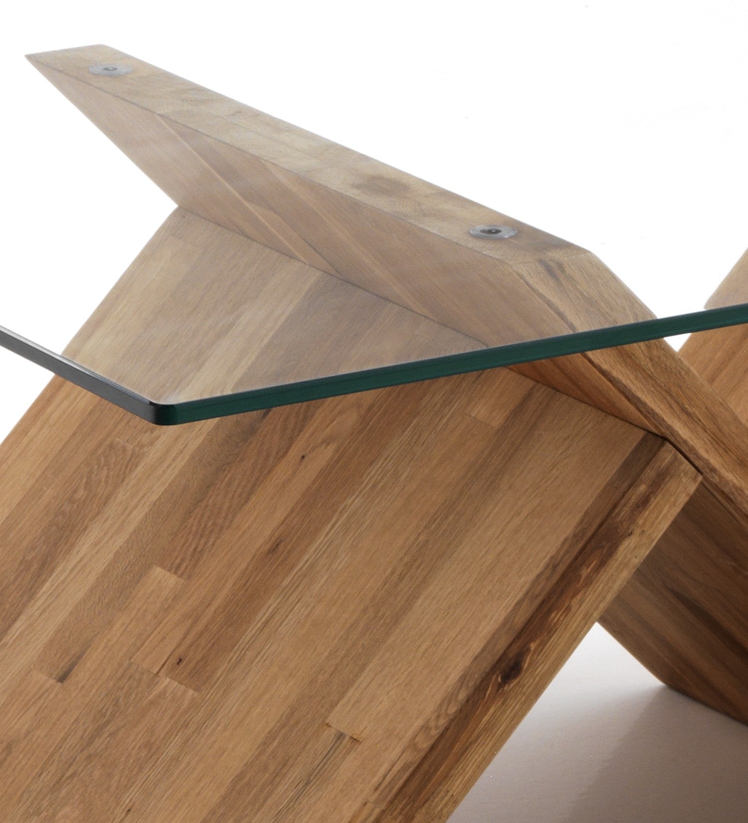 Tavolino in legno massello piano in vetro cm. H.42 x L.70 x P.120