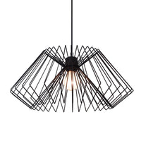 Lampadario in metallo nero opaco cm. H25 Ø50