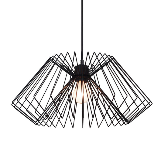 Lampadario in metallo nero opaco cm. H25 Ø50