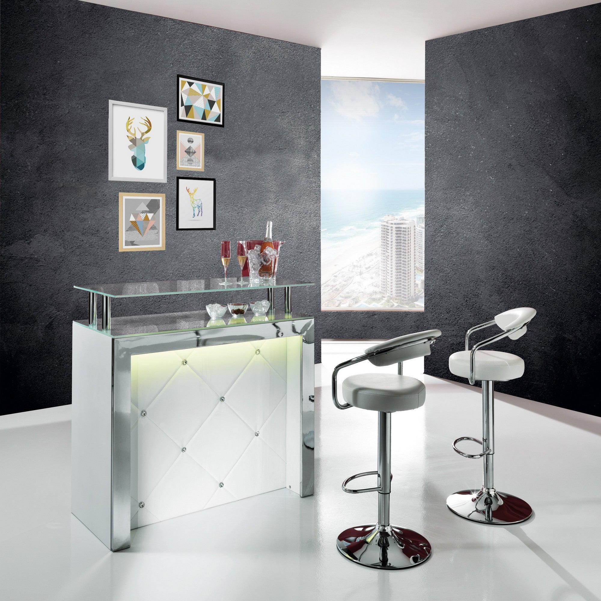 Composizione quadri effetto legno bianco e neri varie dimensioni