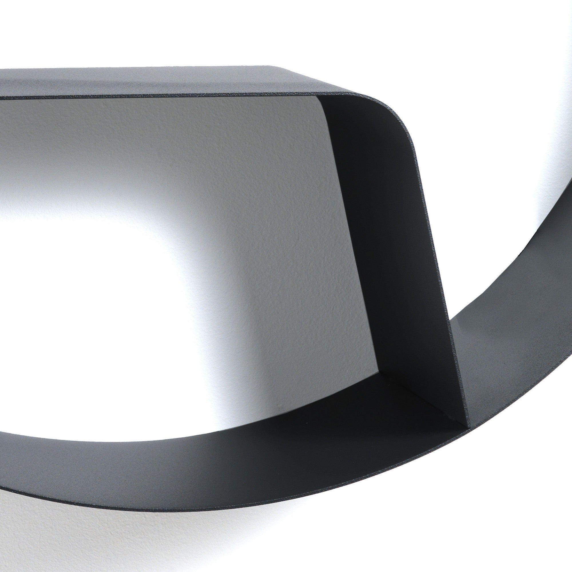 Mensola da parete in metallo antracite opaca cm. Ø.80xP.20