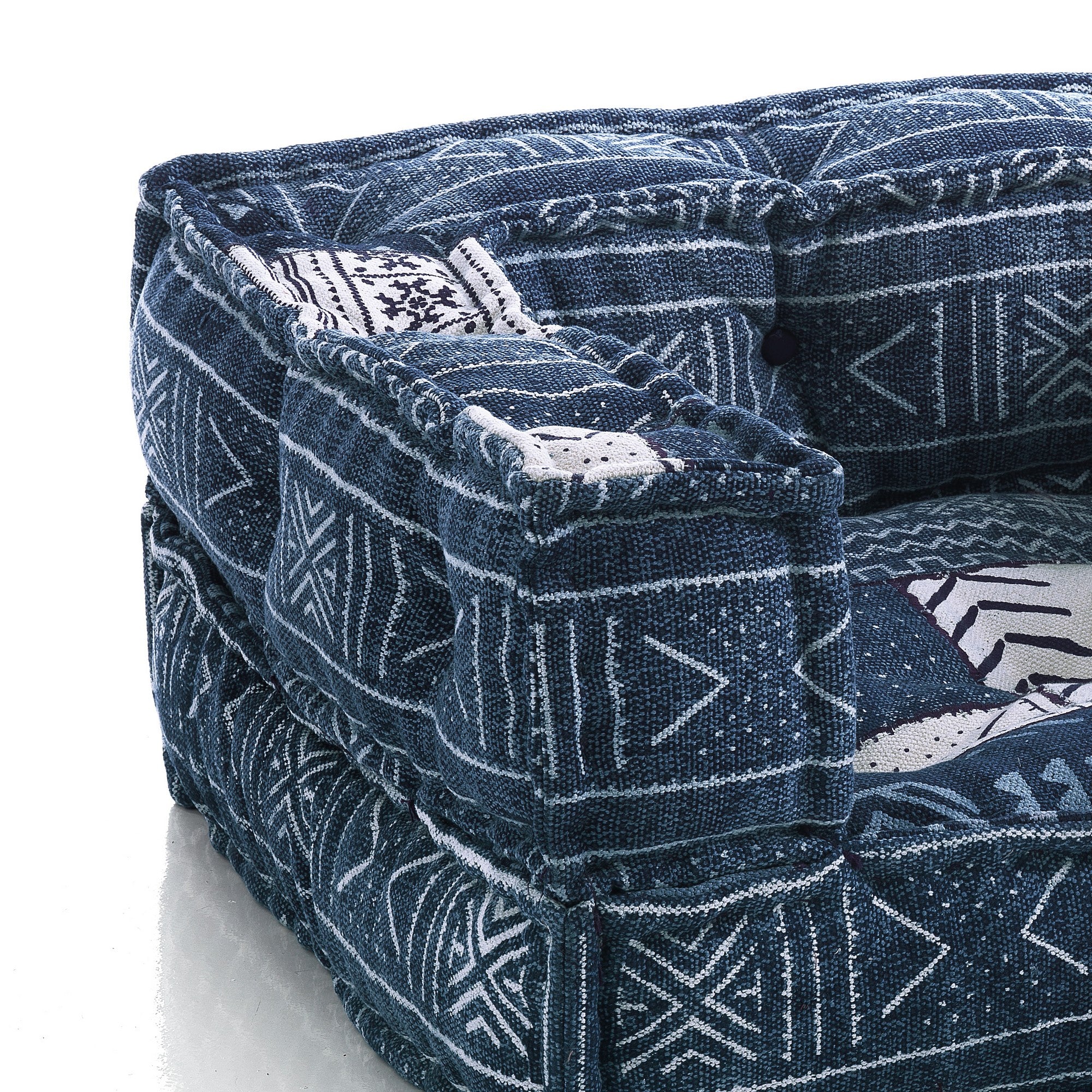 Poltrona in cotone bianca cm. L.80 x P.80 x H.40