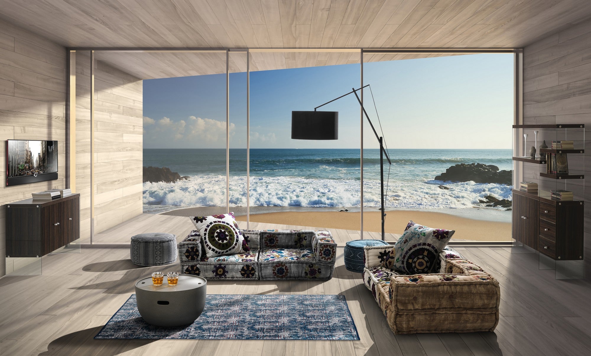 Tappeto in cotone 100% multicolore cm. L.120 x P.180 x H.0,2