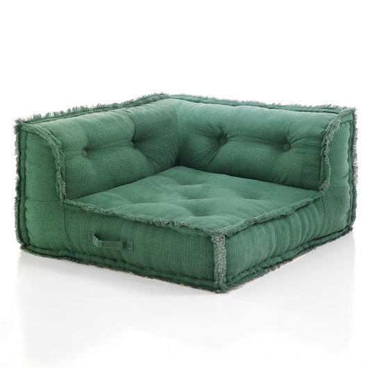 Elemento angolare in cotone 100% verde non sfoderabile
