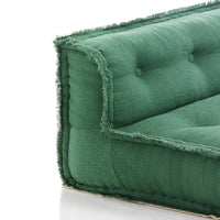 Elemento angolare in cotone 100% verde non sfoderabile