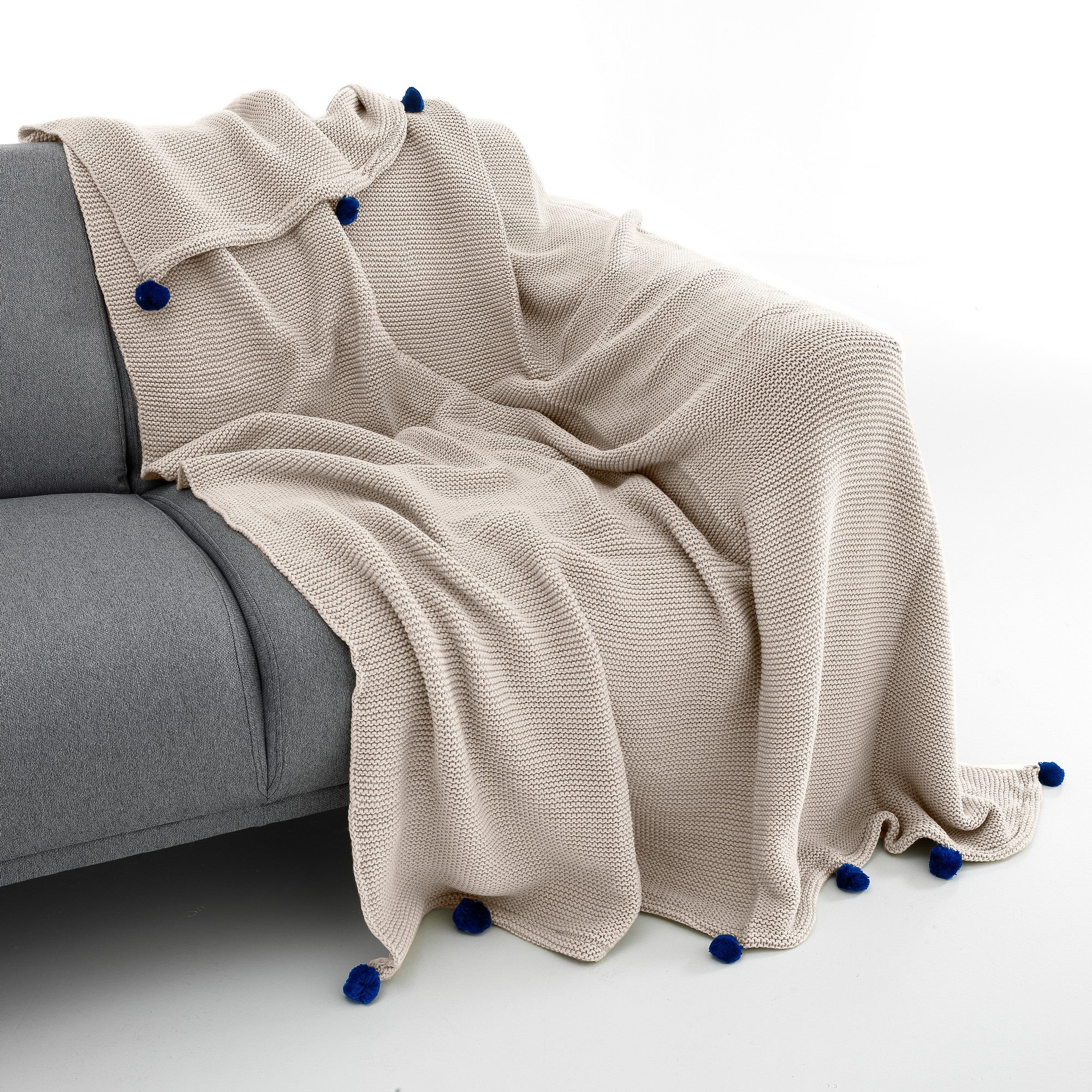 Plaid in 100% acrilico blu cm. 150 x 220