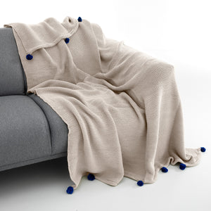 Plaid in 100% acrilico blu cm. 150 x 220