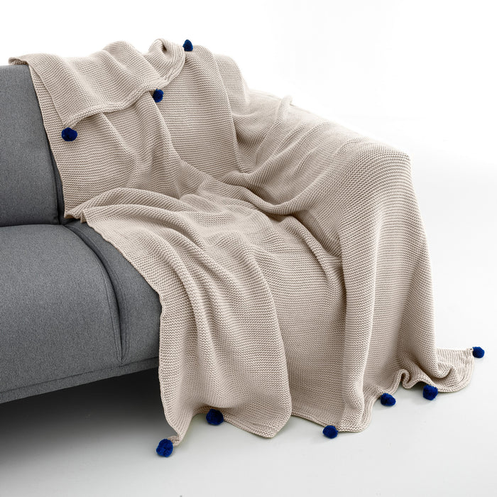 Plaid in 100% acrilico blu cm. 150 x 220