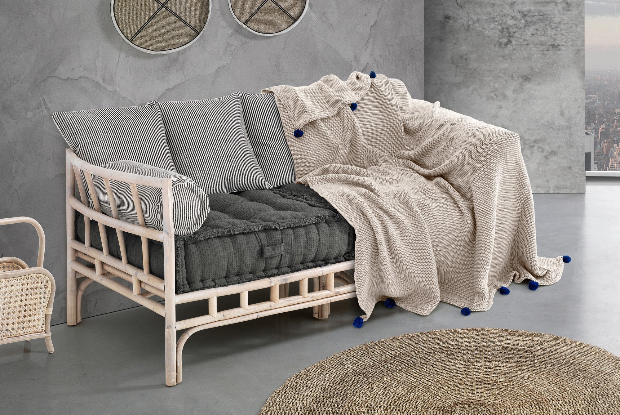 Plaid in 100% acrilico blu cm. 150 x 220