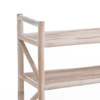 Scaffale a 4 ripiani in rattan sbiancato cm L.65xP.23xH.75