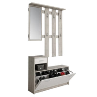 Ingresso effetto legno finitura cemento