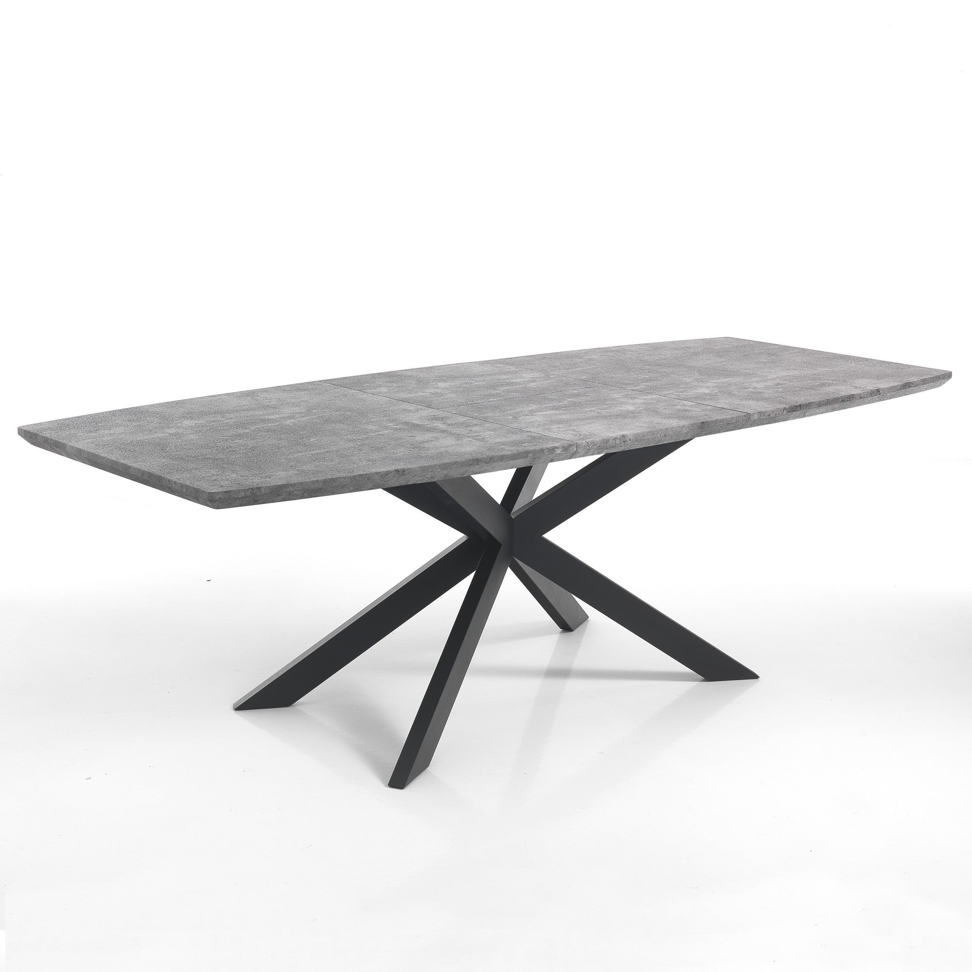 Tavolo allungabile effetto legno grigio cm. H.76 x P.90 x L.160/210