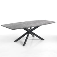 Tavolo allungabile effetto legno grigio cm. H.76 x P.90 x L.160/210