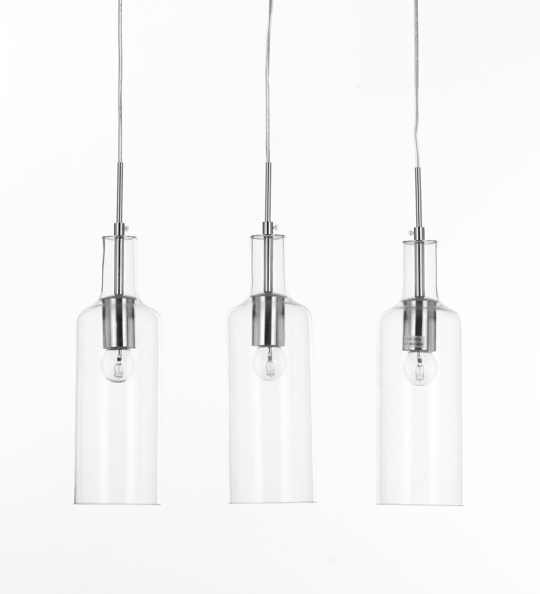 Lampadario a 3 luci cm. H.110 x L.48 x P.10