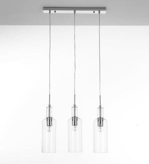 Lampadario a 3 luci cm. H.110 x L.48 x P.10