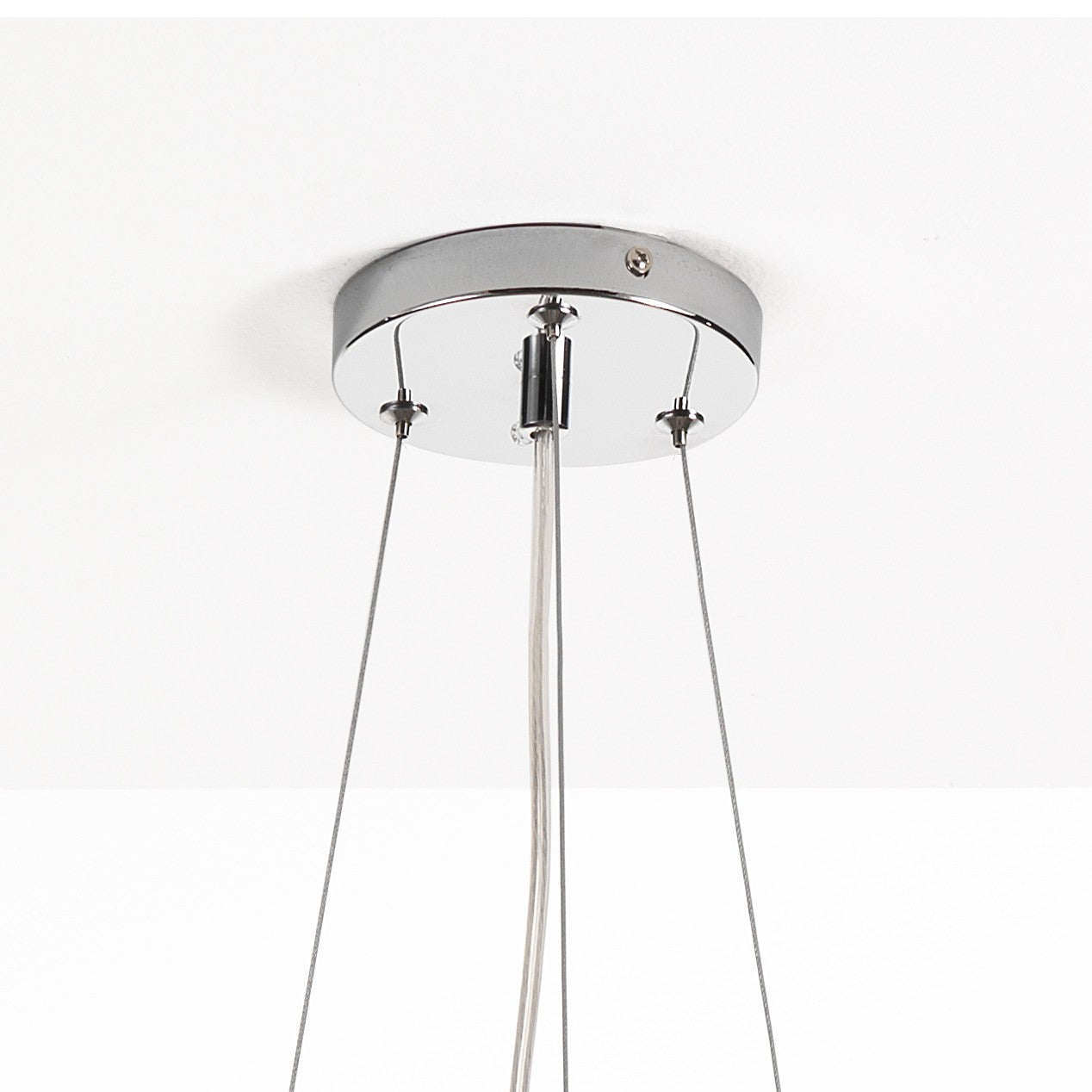 Lampadario 3 strati in tessuto marrone cm. Ø.50 H.9,5 / 15