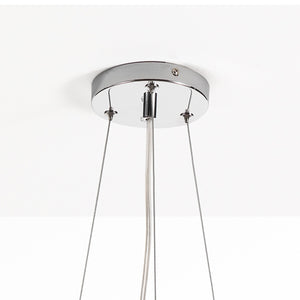 Lampadario 3 strati in tessuto marrone cm. Ø.50 H.9,5 / 15