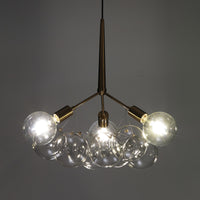 Lampadario in metallo verniciato ottone anticato opaco cm. Ø.60 H.60