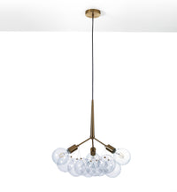 Lampadario in metallo verniciato ottone anticato opaco cm. Ø.60 H.60
